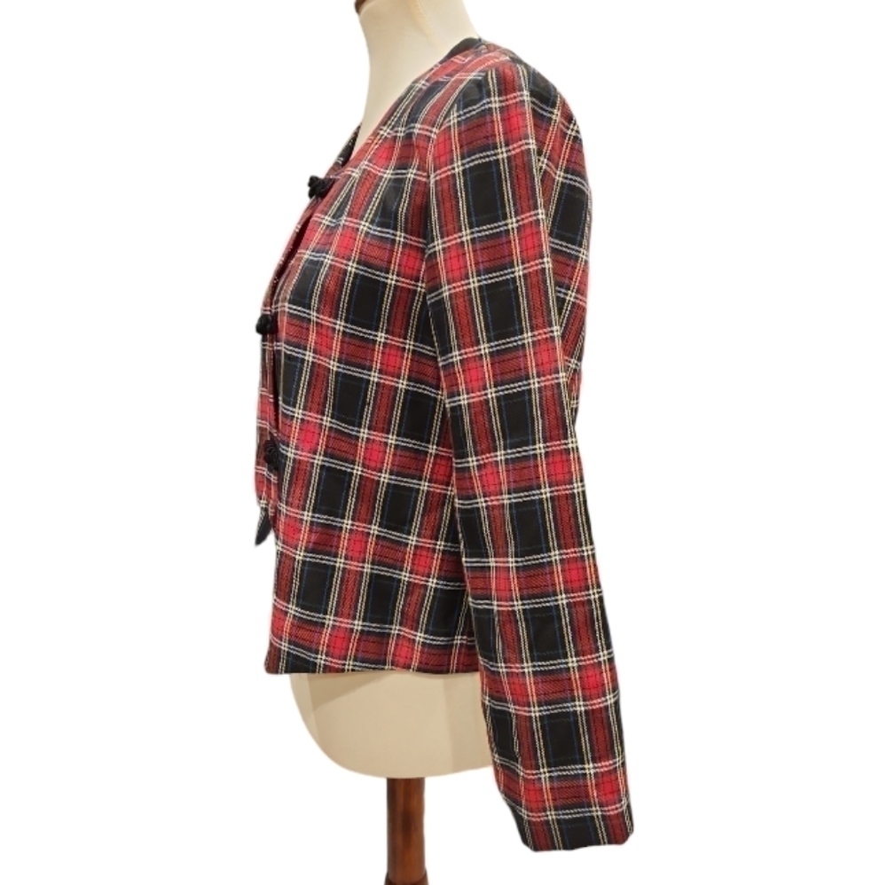 Anthony Mark Hankins Plaid cropped jacket - Picture 2 of 8